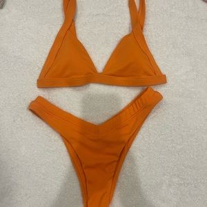Tangerine bathing suit small